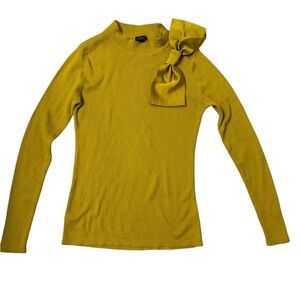 Ann Taylor Ribbed Sweater with Detachable Bow
